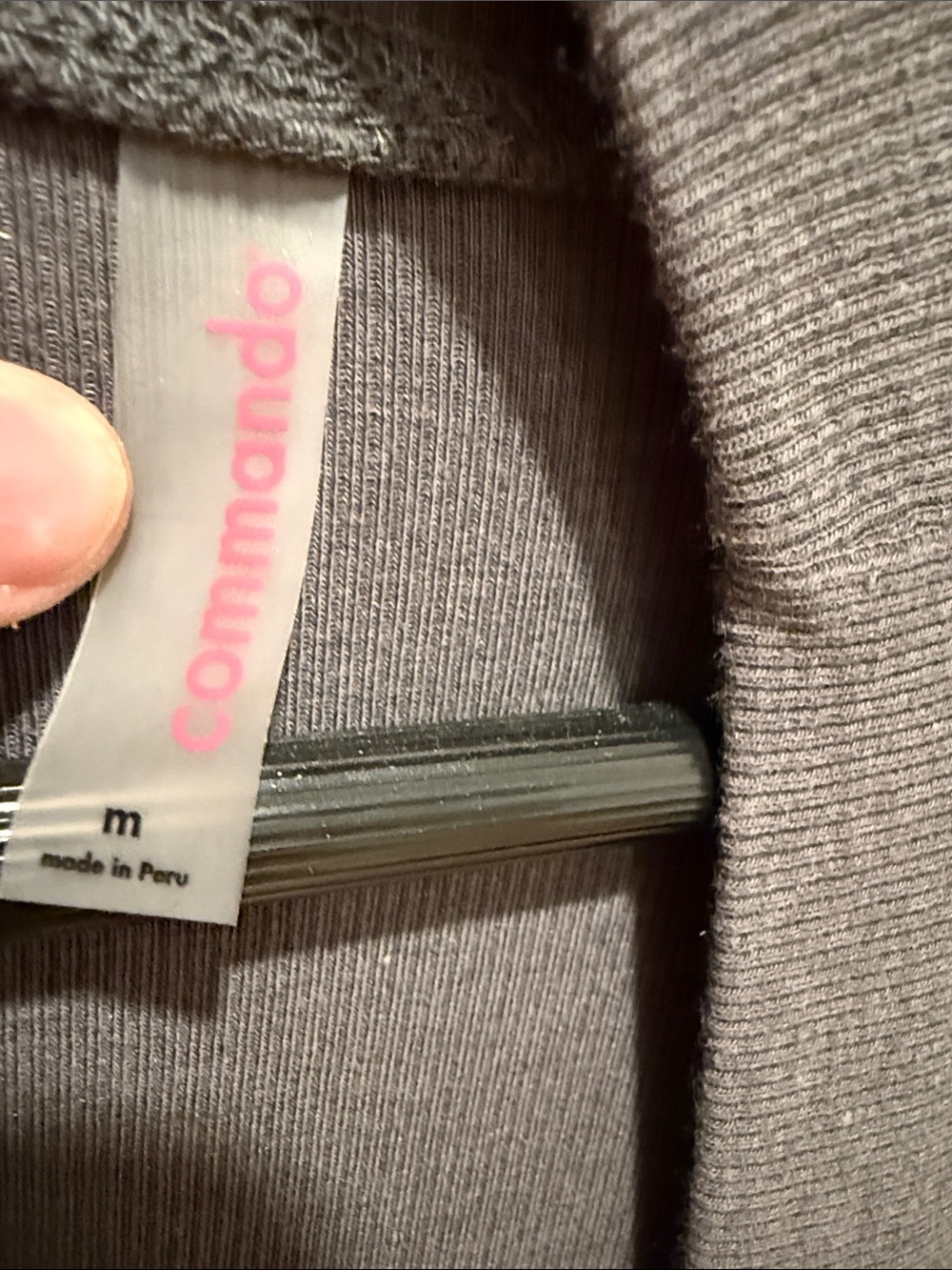 Commando Ribbed Knit Top in Gray - Picture 2 of 3
